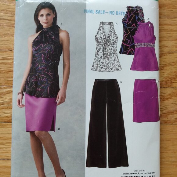 Sleeveless Top Skirt Pants Sewing Pattern Size 6-16 New Look 6655 UNCUT - Picture 9 of 9